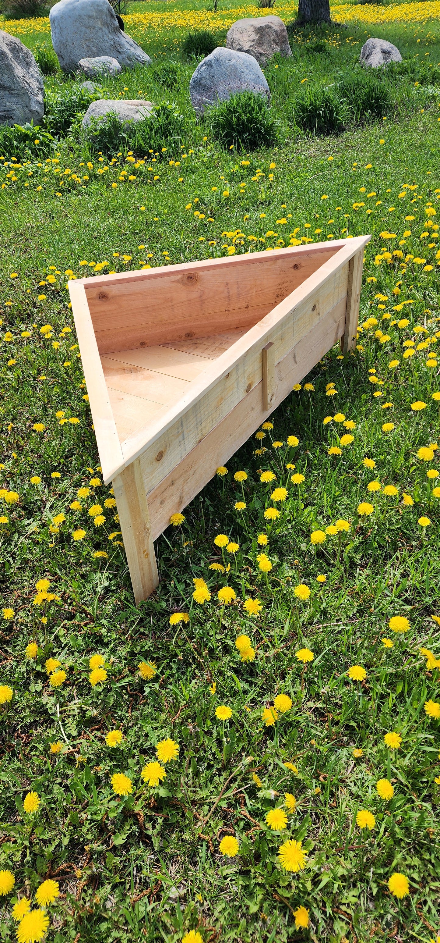 Triangle Cedar Planter Box