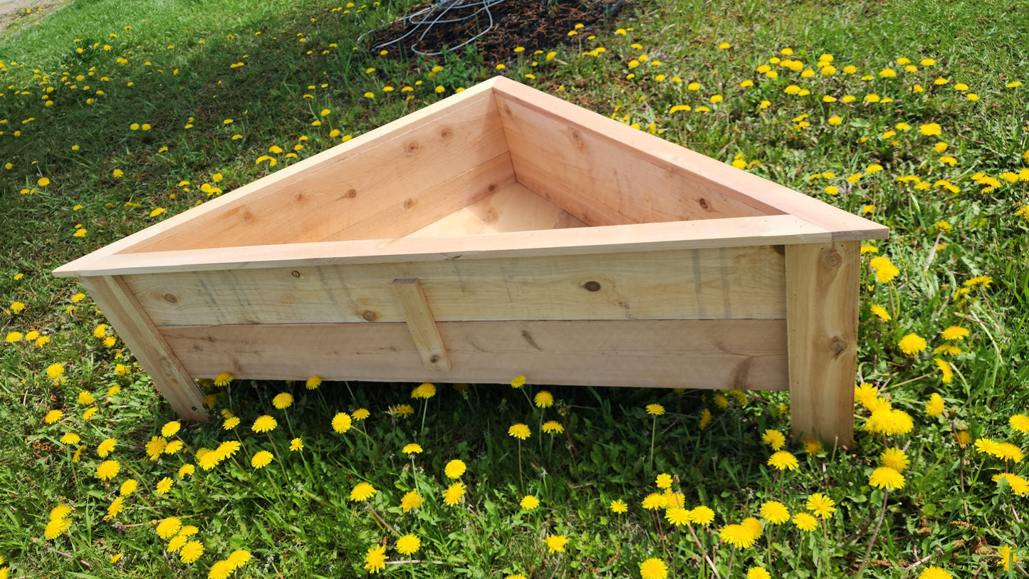 Triangle Cedar Planter Box